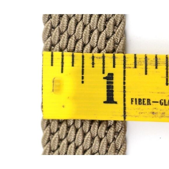 VTG GREEN ALLIGATOR CALFSKIN BEIGE ELASTIC 1"Wd CASUAL DRESS BELT Sz 40 (B36 - Picture 8 of 15